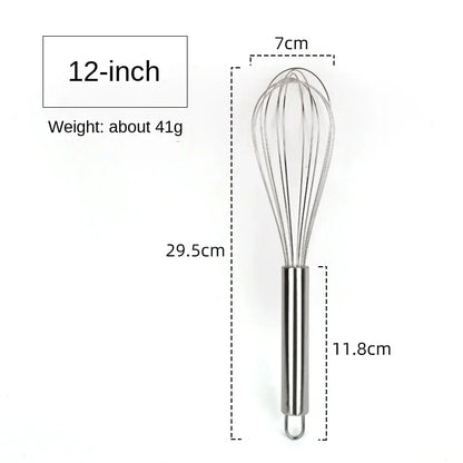 Stainless Steel Egg Stirring Balloon Whisk 6-12 Inch