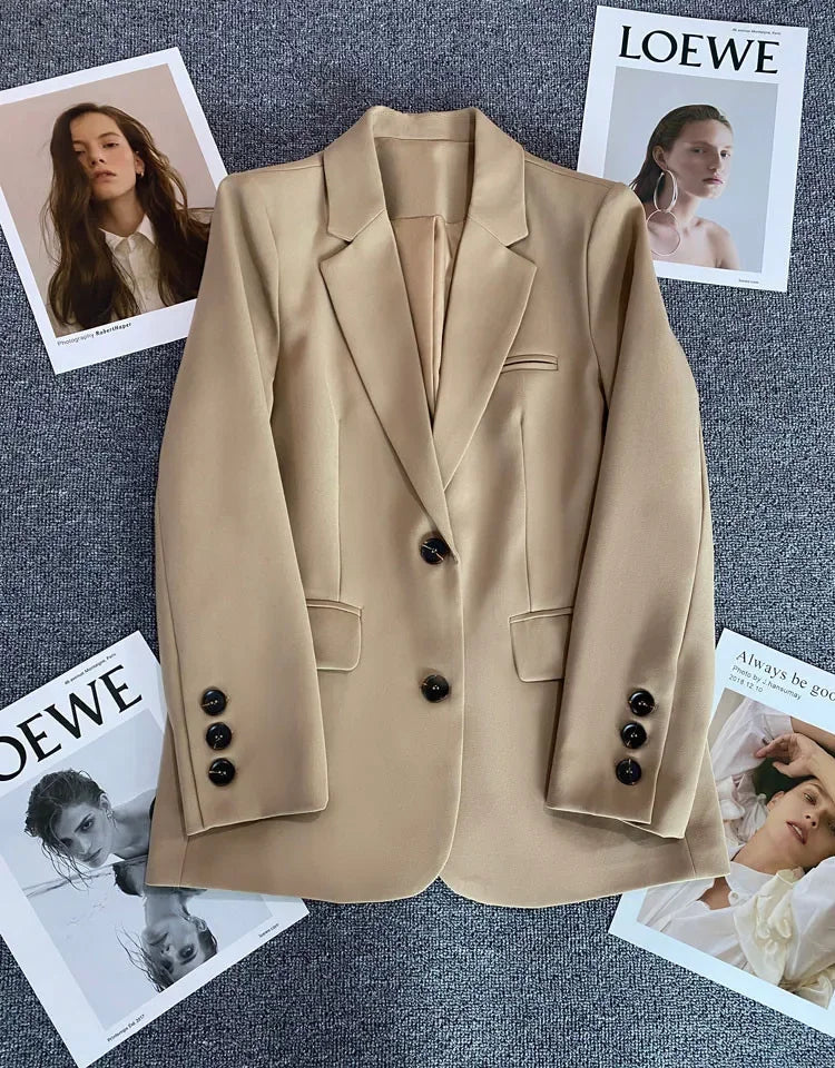 Elegant Long Sleeve Blazer Coat for Women