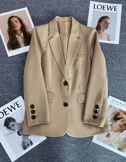 Elegant Long Sleeve Blazer Coat for Women