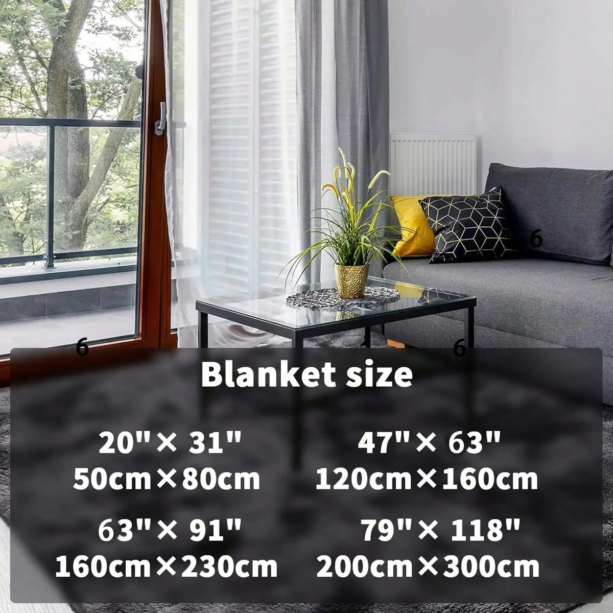 Black Plush Long-Pile Carpet, Soft Non-Slip Rug
