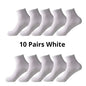 Men's Solid Color Mid-Calf Socks 10 Pairs All Seasons