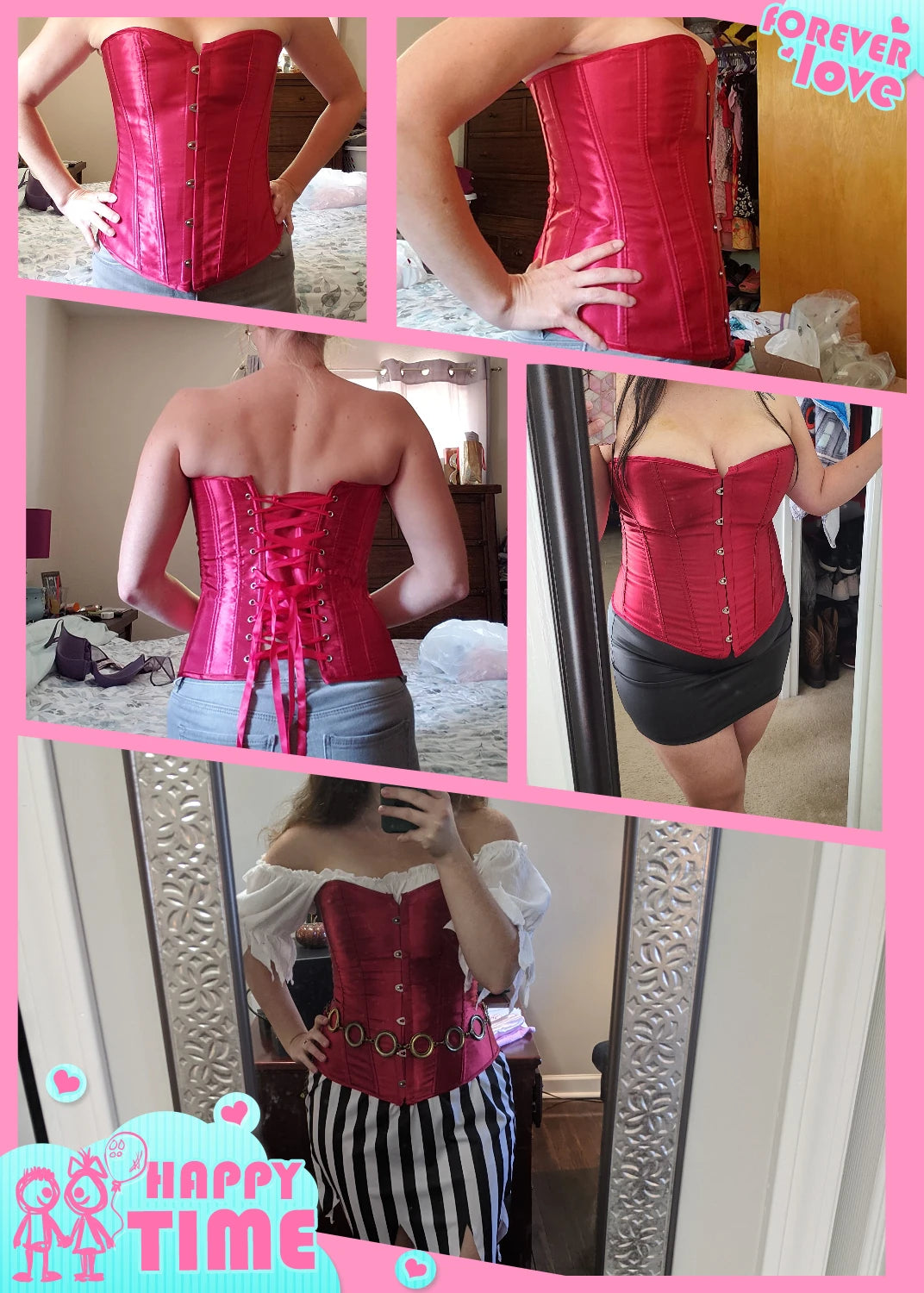 Gothic Lace Up Corset Shapewear for Women