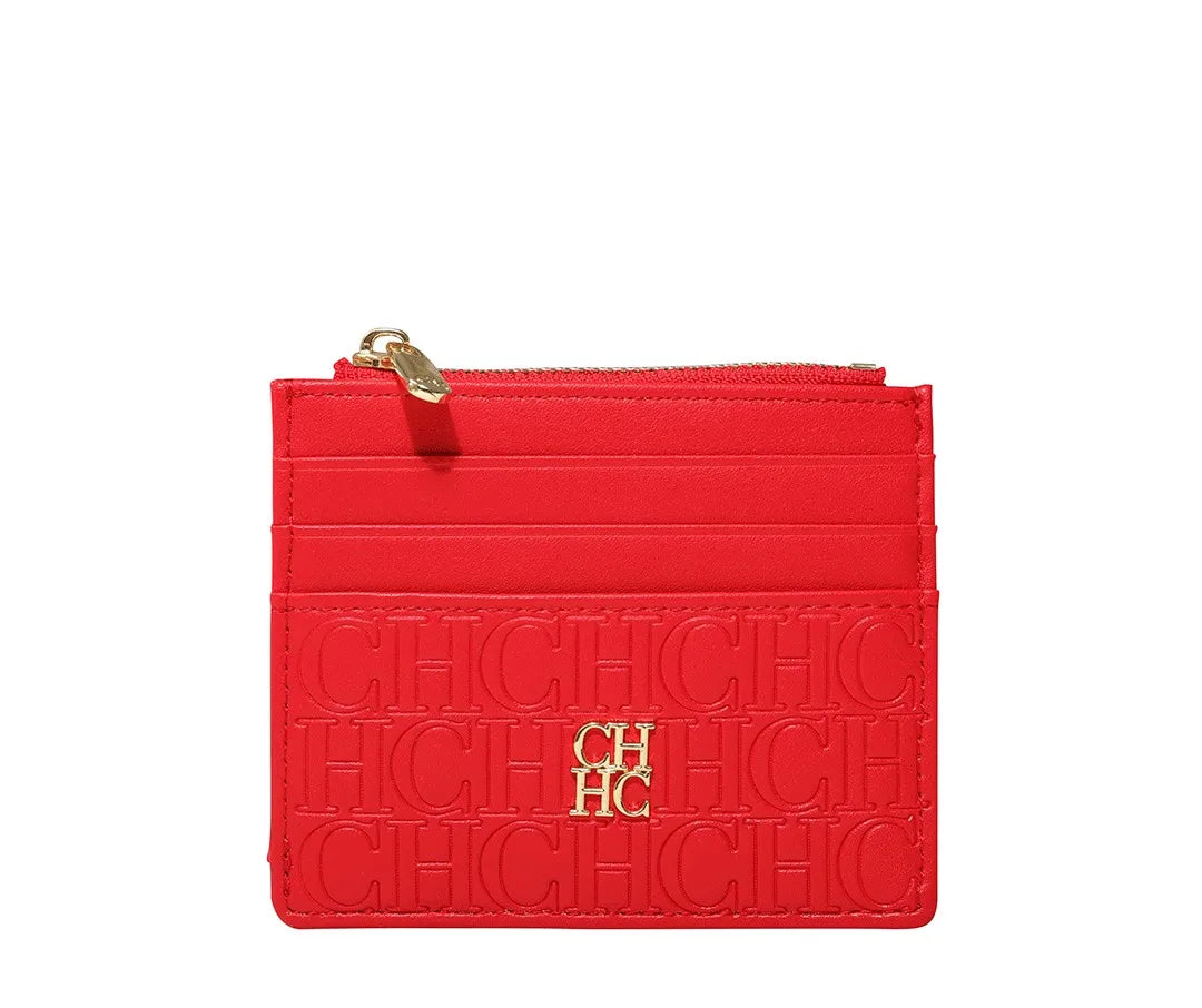 CH Women's Zipper Wallet with Letter Decoration