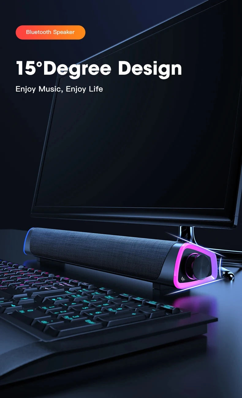 Bluetooth Computer Speaker Bar with Subwoofer