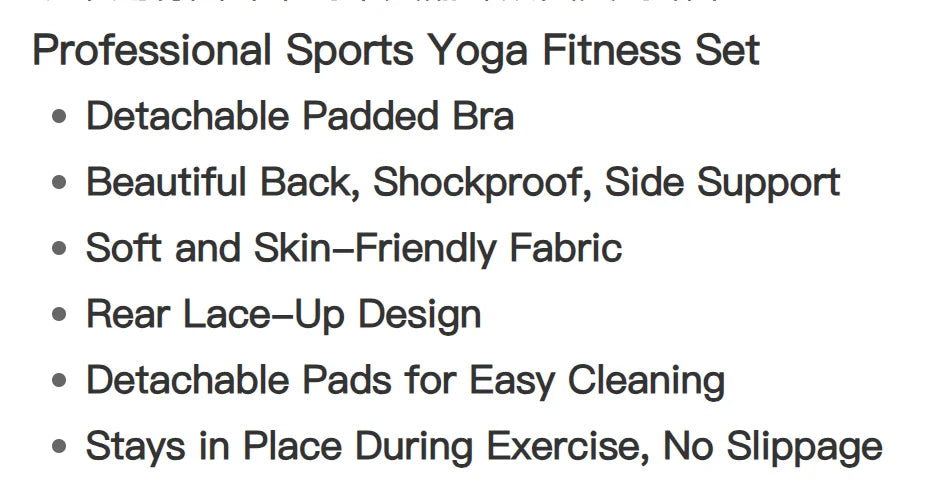 Women's 2PCS Sports Bra and Leggings Set for Yoga