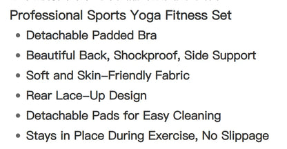 Women's 2PCS Sports Bra and Leggings Set for Yoga
