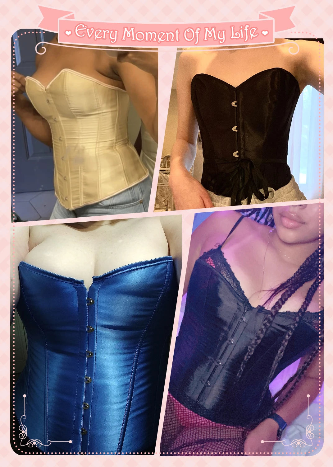 Gothic Lace Up Corset Shapewear for Women