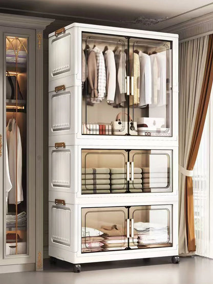 Multi-Layer Plastic Storage Cabinet for Home Use