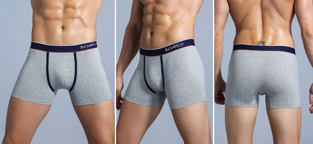 4pcs Cotton Boxer Shorts for Men Soft Underwear Set