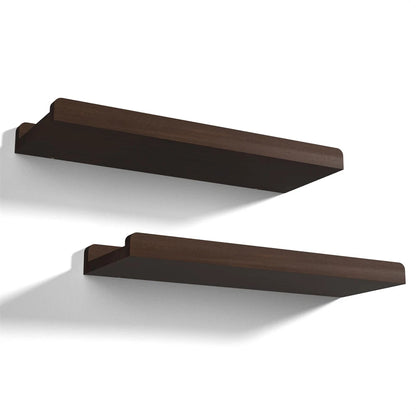 Wooden Floating Shelves Set of 2 Wall Mounted