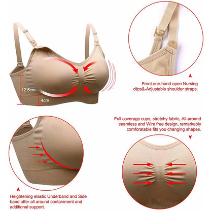 Wirefree Nursing Bra for Women in Natural Color