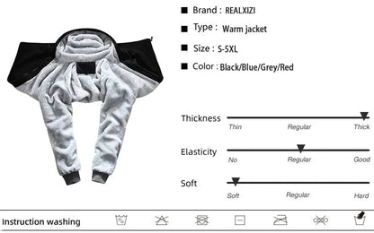 Men's Thick Fleece Hooded Winter Jacket