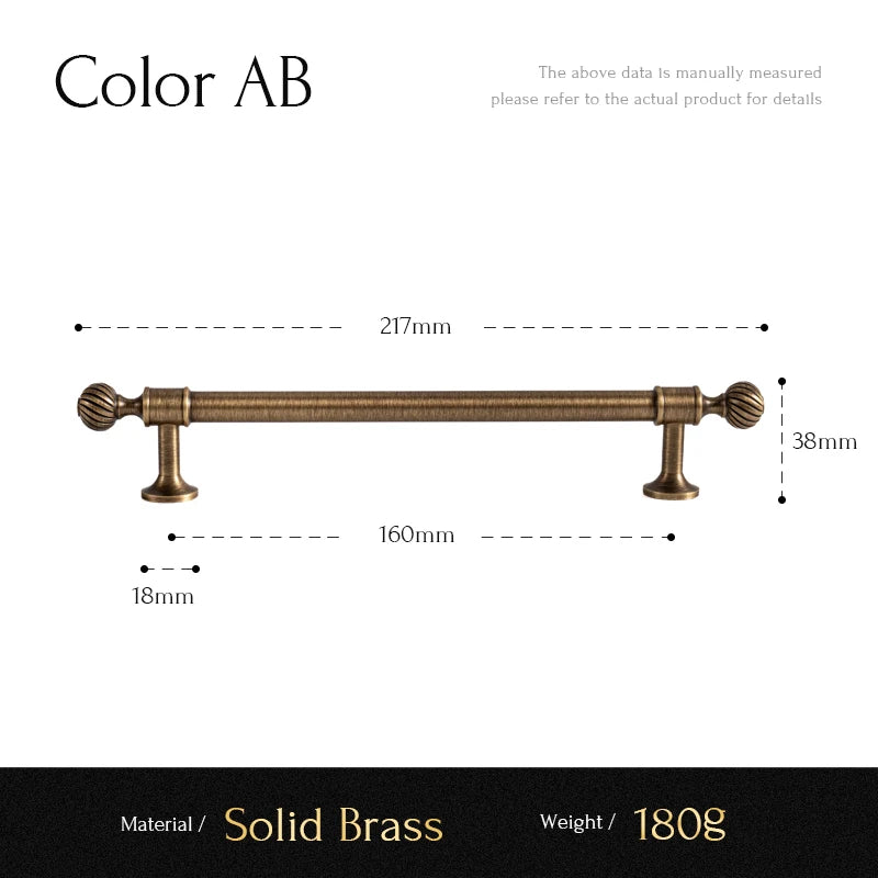 Brushed Antique Brass Kitchen Cabinet Pull Handle