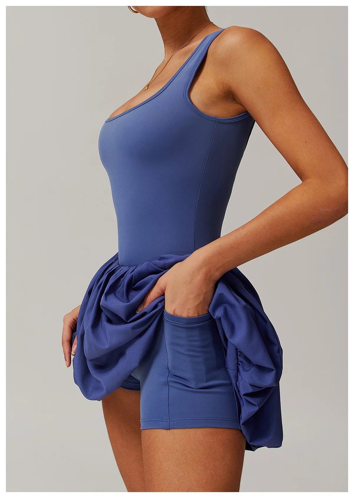 Women Yoga Jumpsuit Set Anti Glare One-Piece Dress