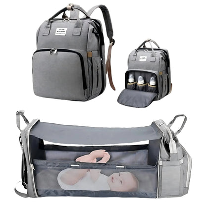 3 In 1 Waterproof Diaper Bag Backpack with USB Charge