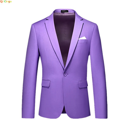 Bright Green Men's Blazer, Polyester Slim Fit Jacket