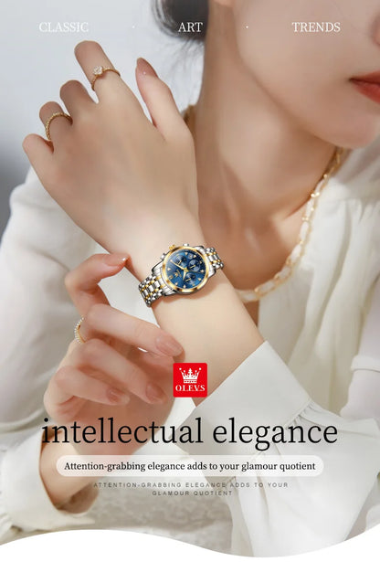 OLEVS 2858 Luxury Quartz Women Watch with Diamonds