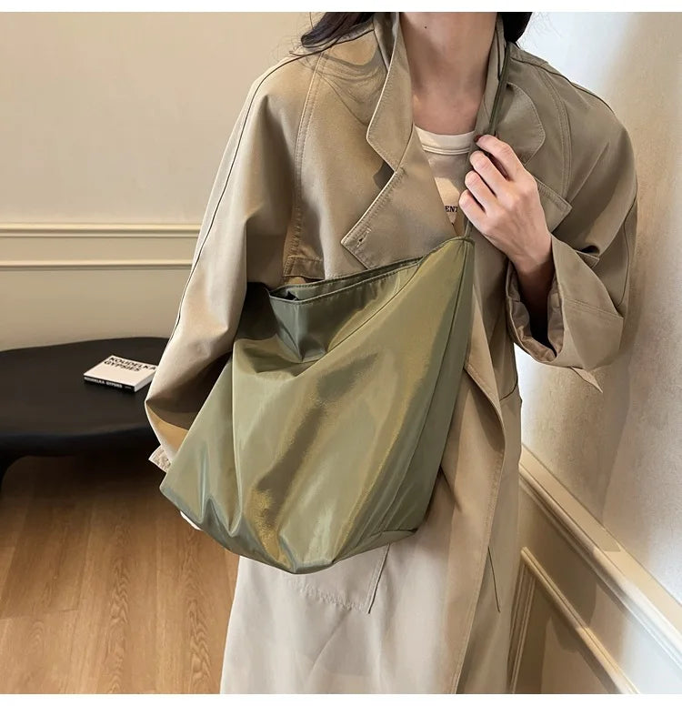 Large Capacity Nylon Tote Shoulder Bag for Women