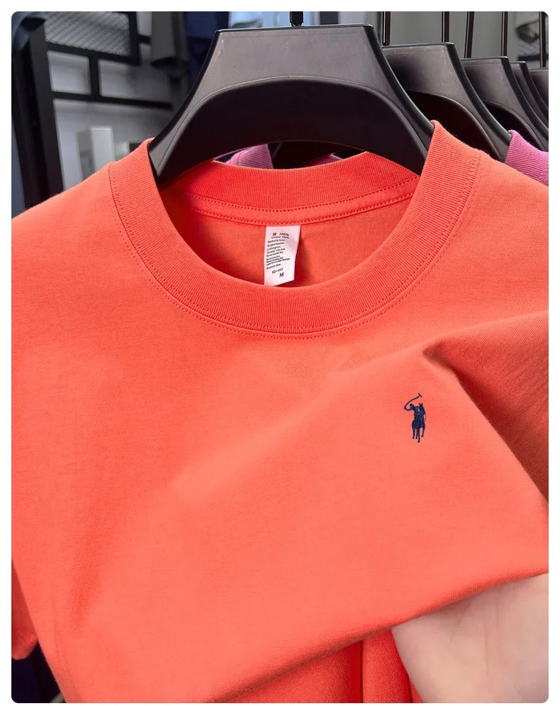 Cotton Men's Short Sleeve T-Shirt Casual Round Neck