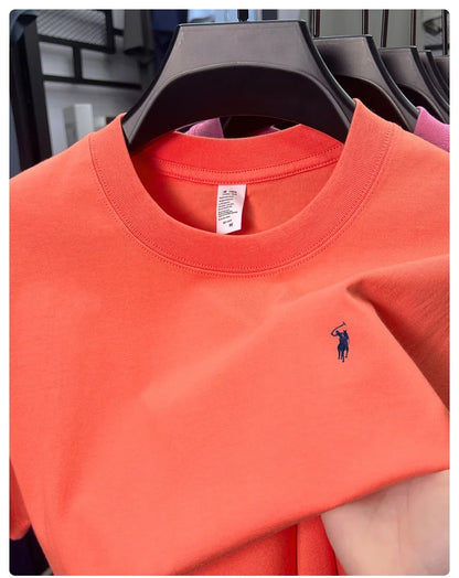 Cotton Men's Short Sleeve T-Shirt Casual Round Neck