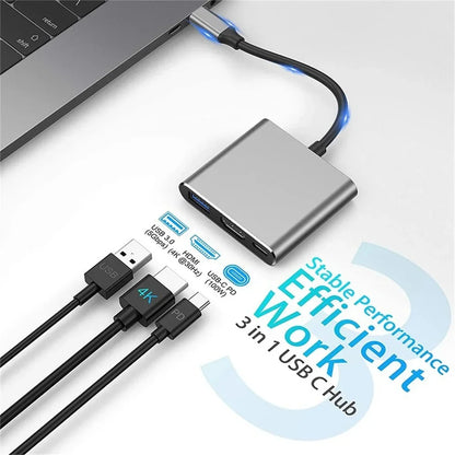 3-in-1 USB-C Hub with HDMI & USB 3.0