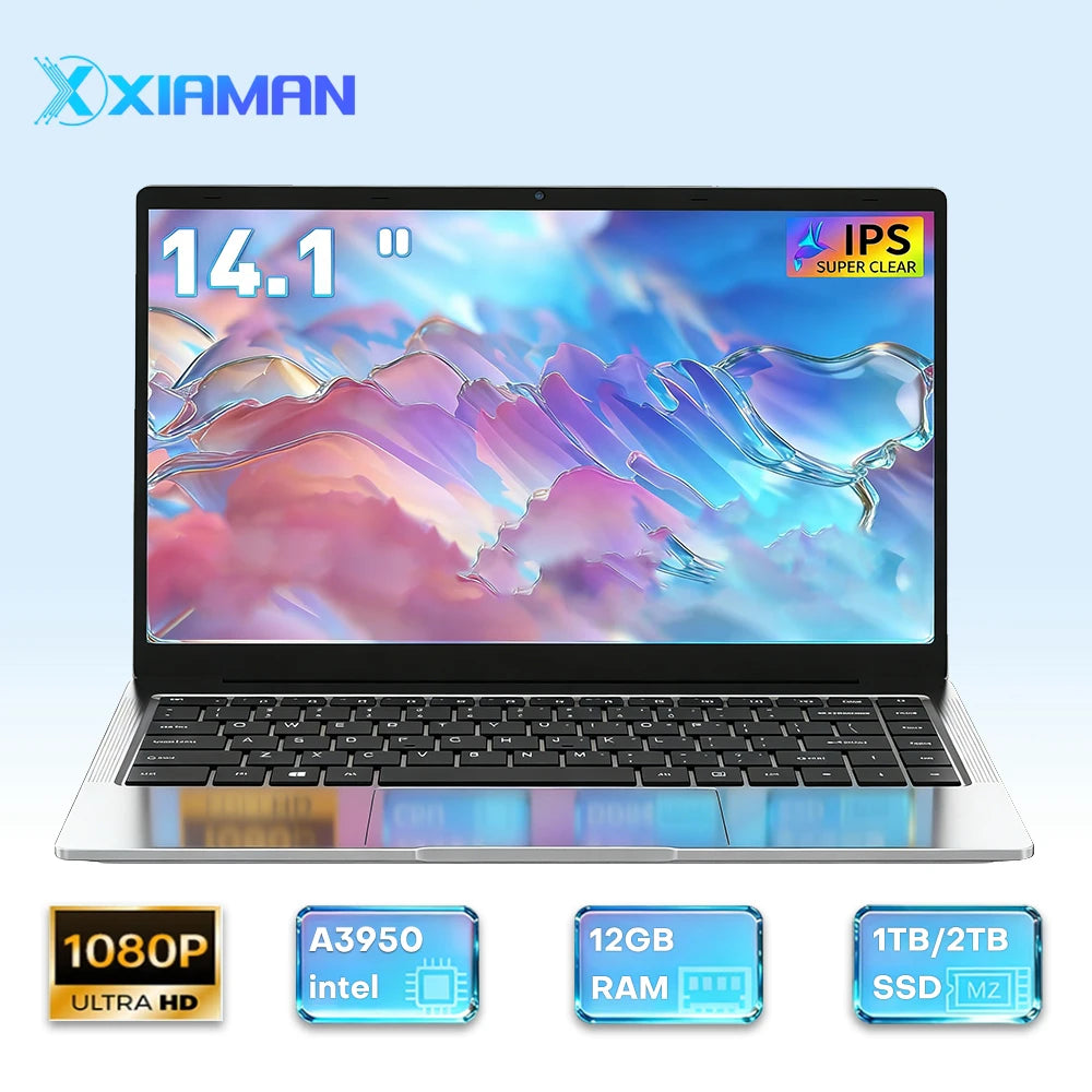 Xiaman Ultra Slim 14.1 Inch Laptop 12GB RAM 1TB SSD