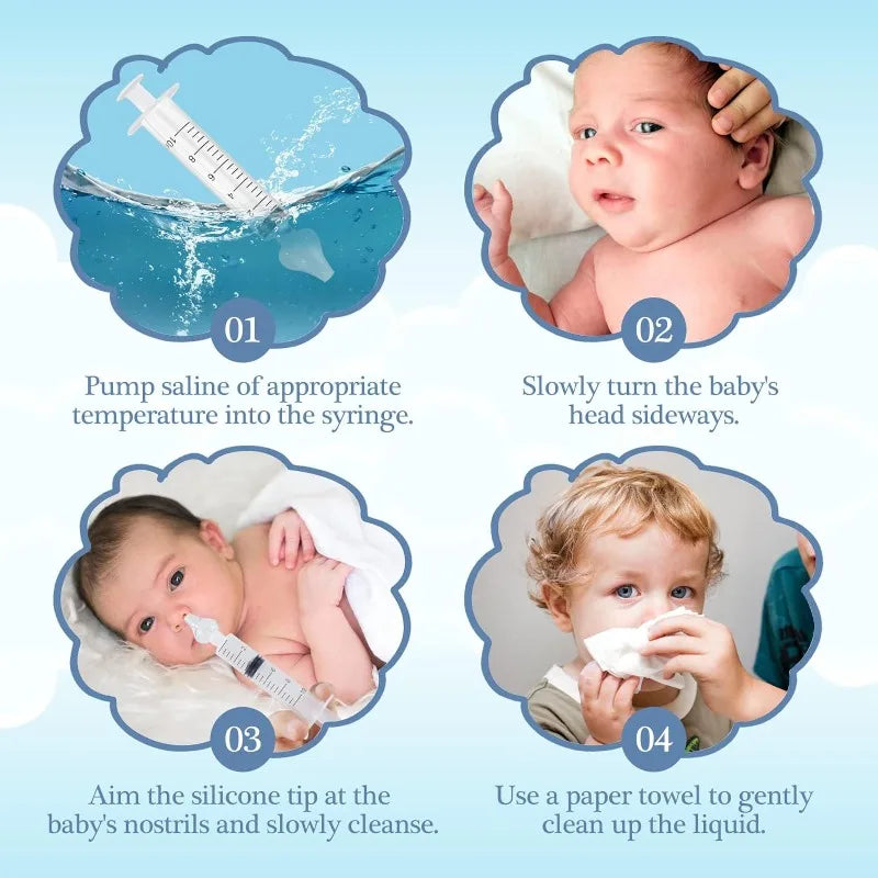 10ML Baby Nasal Aspirator Syringe Silicone Cleaner