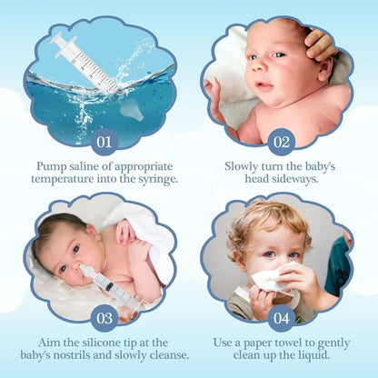 10ML Baby Nasal Aspirator Syringe Silicone Cleaner