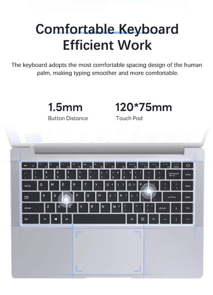 14.1 Inch Ultra Slim Laptop with Intel Atom A3950