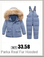 Children's Hooded Parka Down Jacket with Dinosaur Design