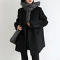 Wool Blend Mid Long Blazer Coat for Women