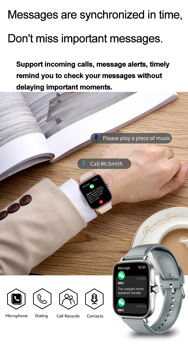 LAXASFIT Smart Watch Full Touch Sports Fitness Watch