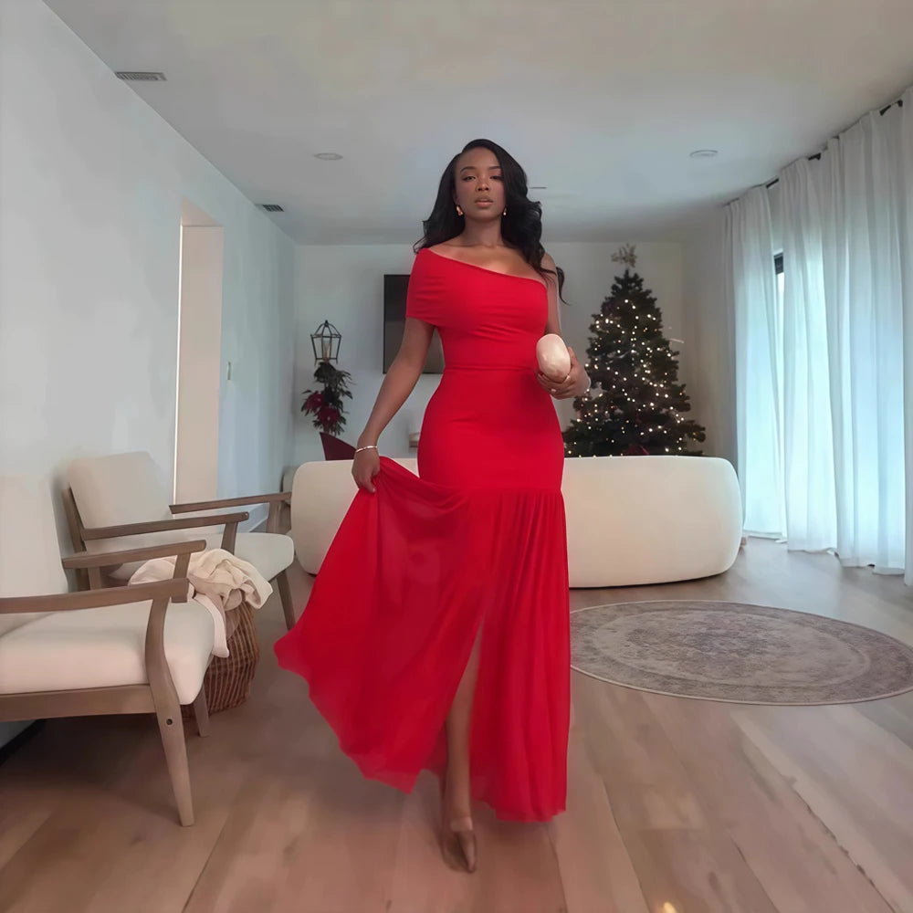 Elegant Off Shoulder Maxi Dress for Women