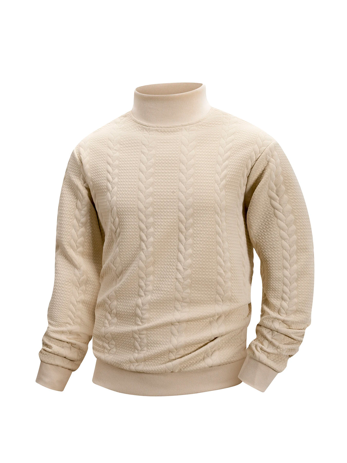 Thick Knitted Turtleneck Sweater for Men