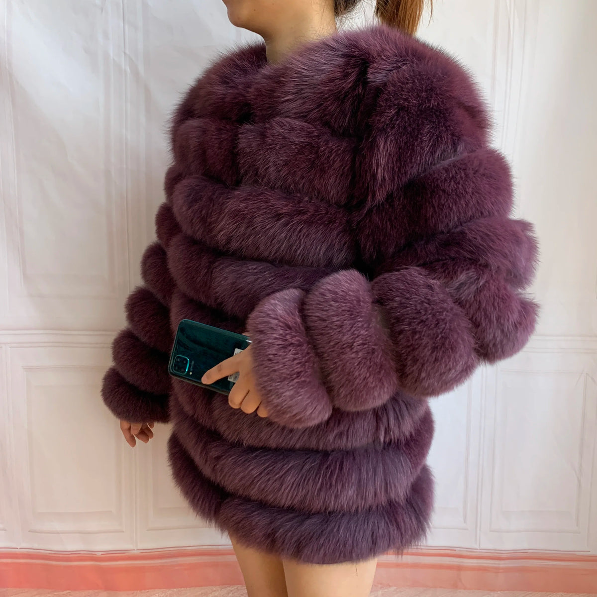 4in1 Real Fox Fur Coat for Women