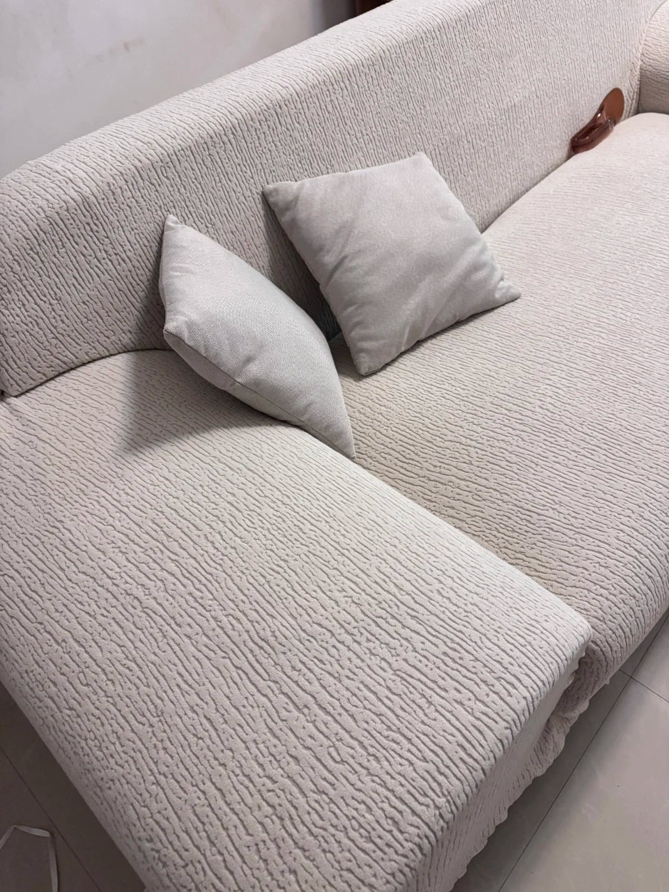 Jacquard Sofa Cover Thick Elastic for L-Shaped Sofa