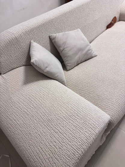 Jacquard Sofa Cover Thick Elastic for L-Shaped Sofa