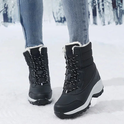 Women’s Waterproof Ankle Snow Boots with Fur Lining