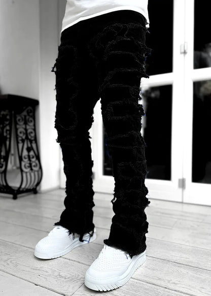 Men's Ripped Distressed Denim Jeans Casual Pants