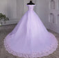 Off Shoulder Plus Size Wedding Dress Tulle and Organza