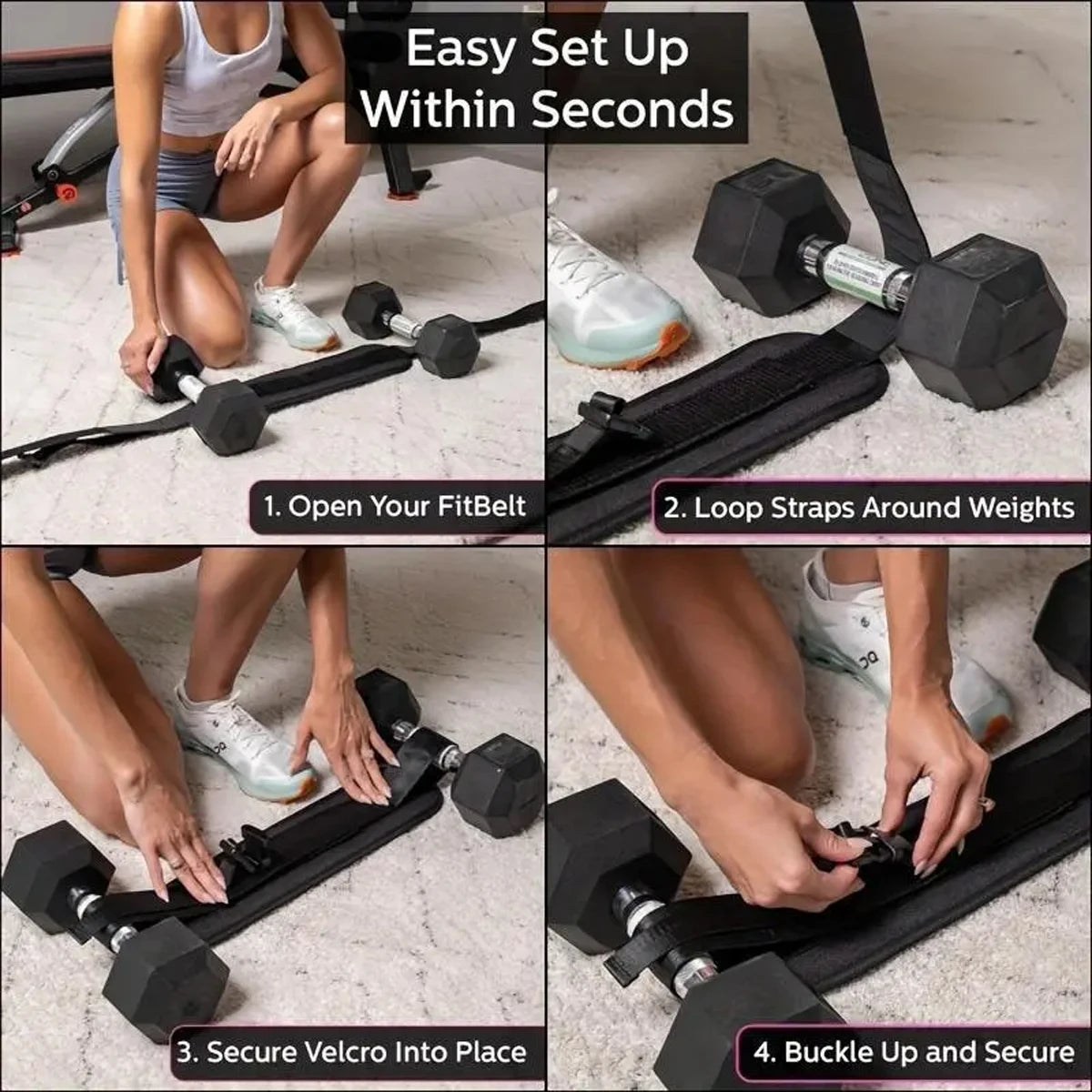 Adjustable Weighted Waist Belt - Home Gym