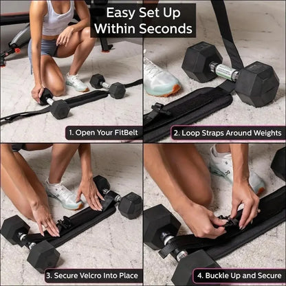 Adjustable Weighted Waist Belt - Home Gym