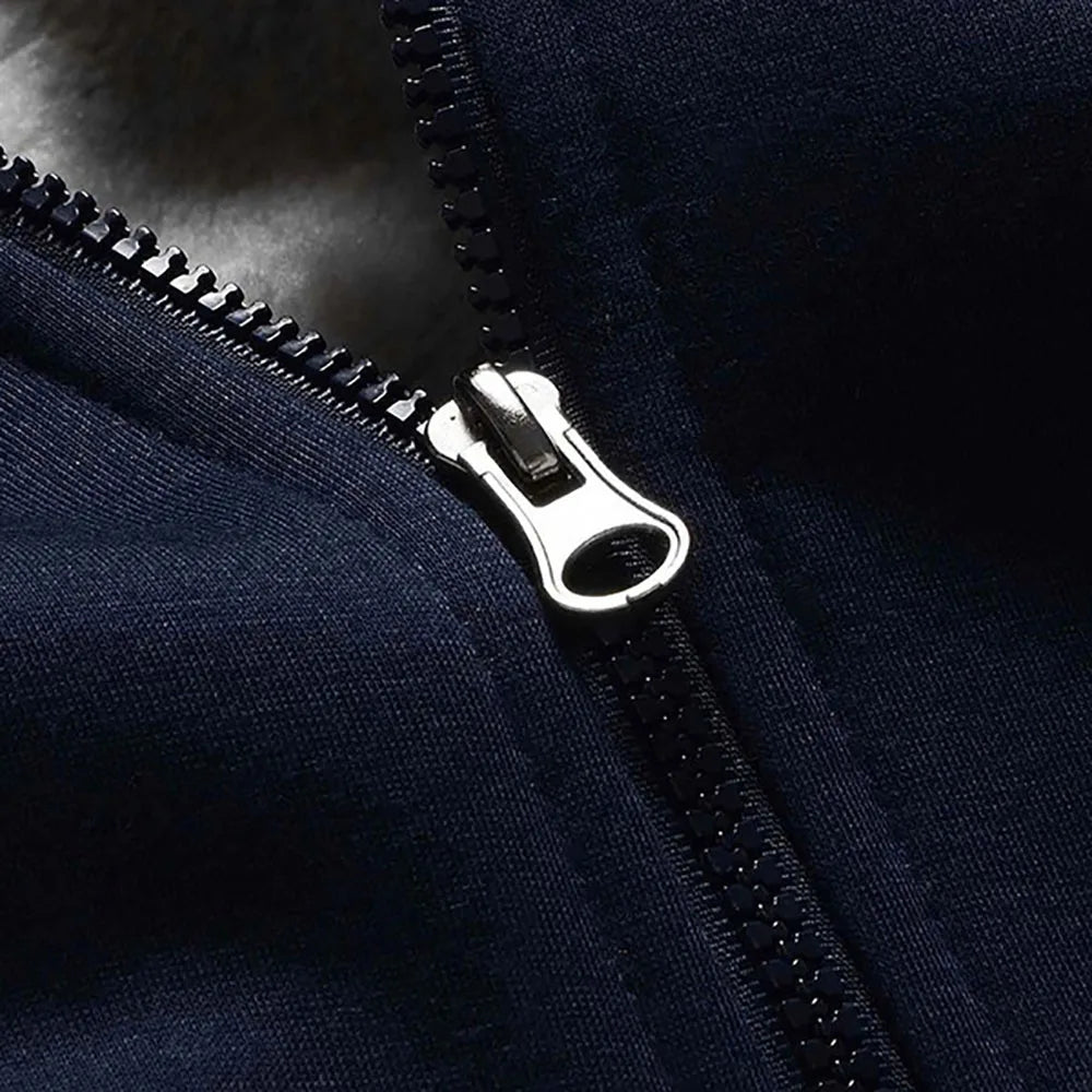 Men's Thick Fleece Hooded Winter Jacket