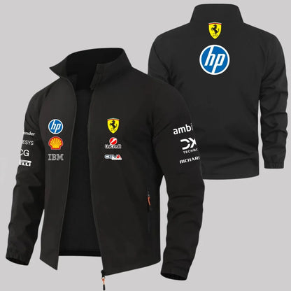Ferrari Windproof Jacket for Men, Casual Polyester Outerwear