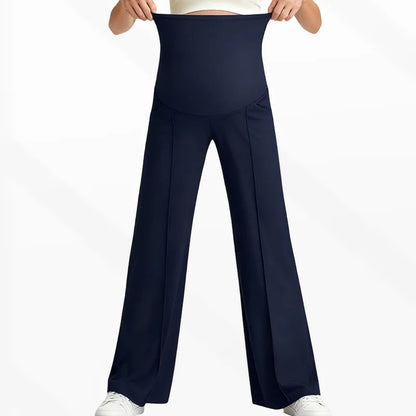 Plus Size Maternity Wide-Leg Pants Natural Color