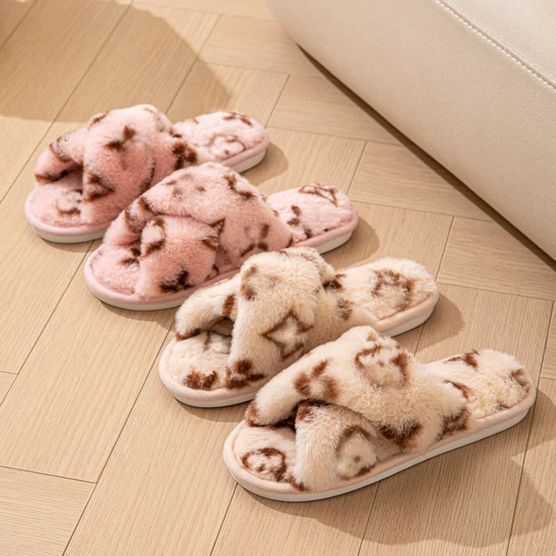 Fluffy Women's Indoor Fuzzy Fur Slippers