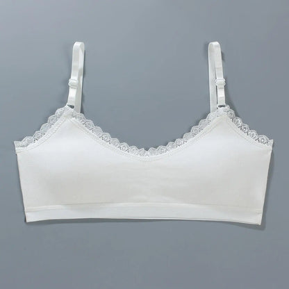 Girls Lace Training Bras Set Cotton Padded Daily Wear
