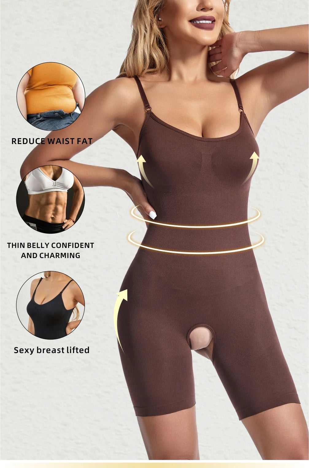 Women Seamless Compression Bodysuit Shapewear