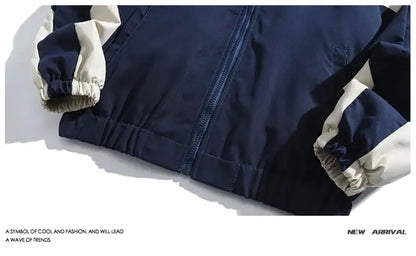 Men's Patchwork Color Block Varsity Jacket