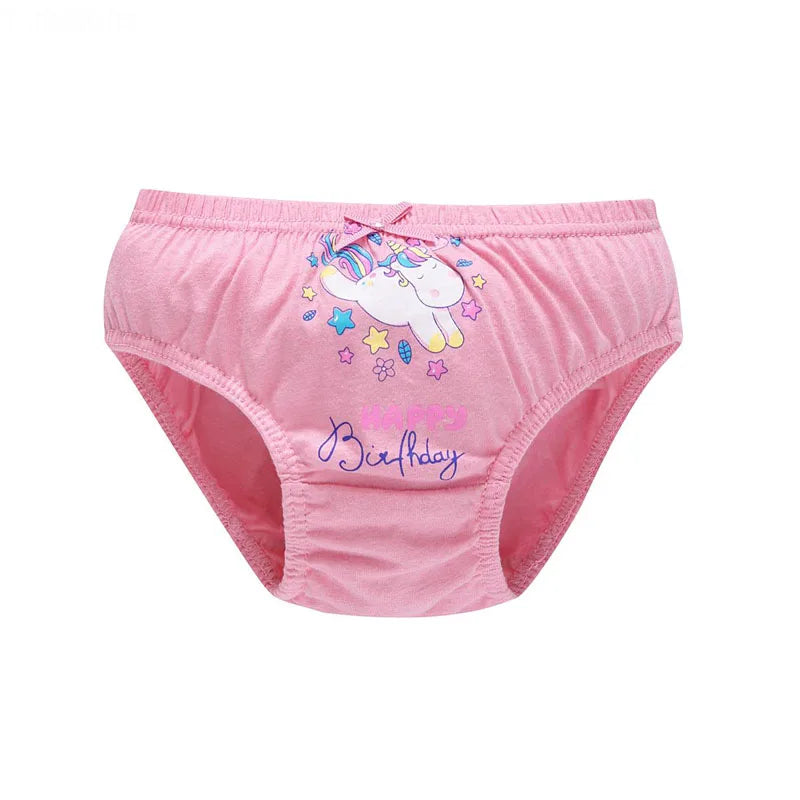 Girls Cotton Unicorn Cartoon Briefs Soft Underwear
